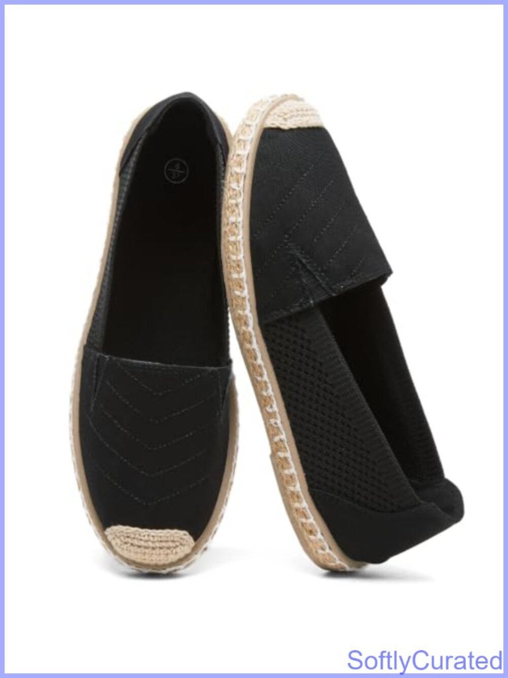 Knit Canvas Espadrilles Flats Slip On Round Toe Comfort Casual Womens Shoes